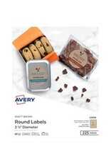 KRAFT BROWN ROUND LABELS