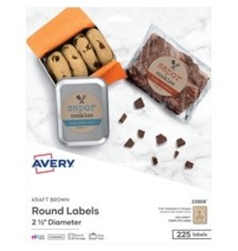 KRAFT BROWN ROUND LABELS
