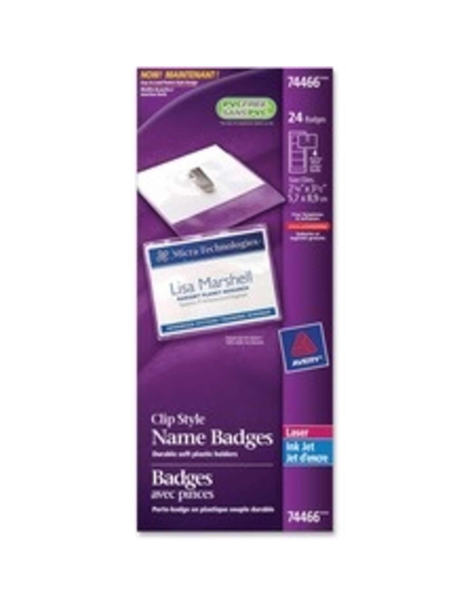 NAME BADGE KITS CLIP 2.25X3.5