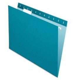 HANG FILE-PRO LTR*TEAL  *25/BX