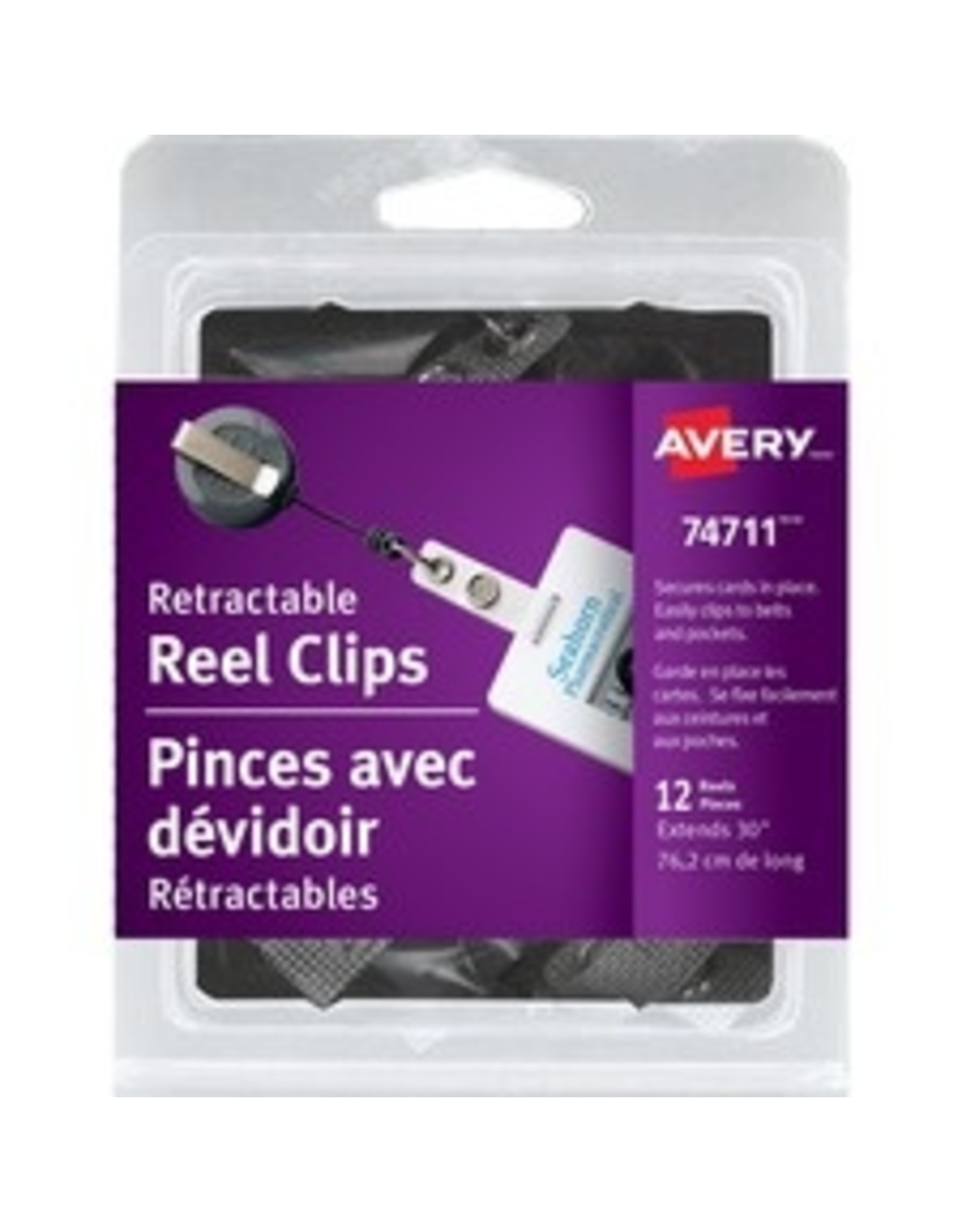 REEL CLIPS RETRACTABLE  *12/PK