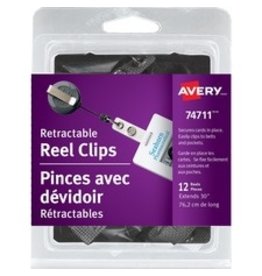 REEL CLIPS RETRACTABLE  *12/PK