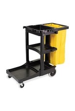CART,JANITOR W/YWL ZIPPER BAG