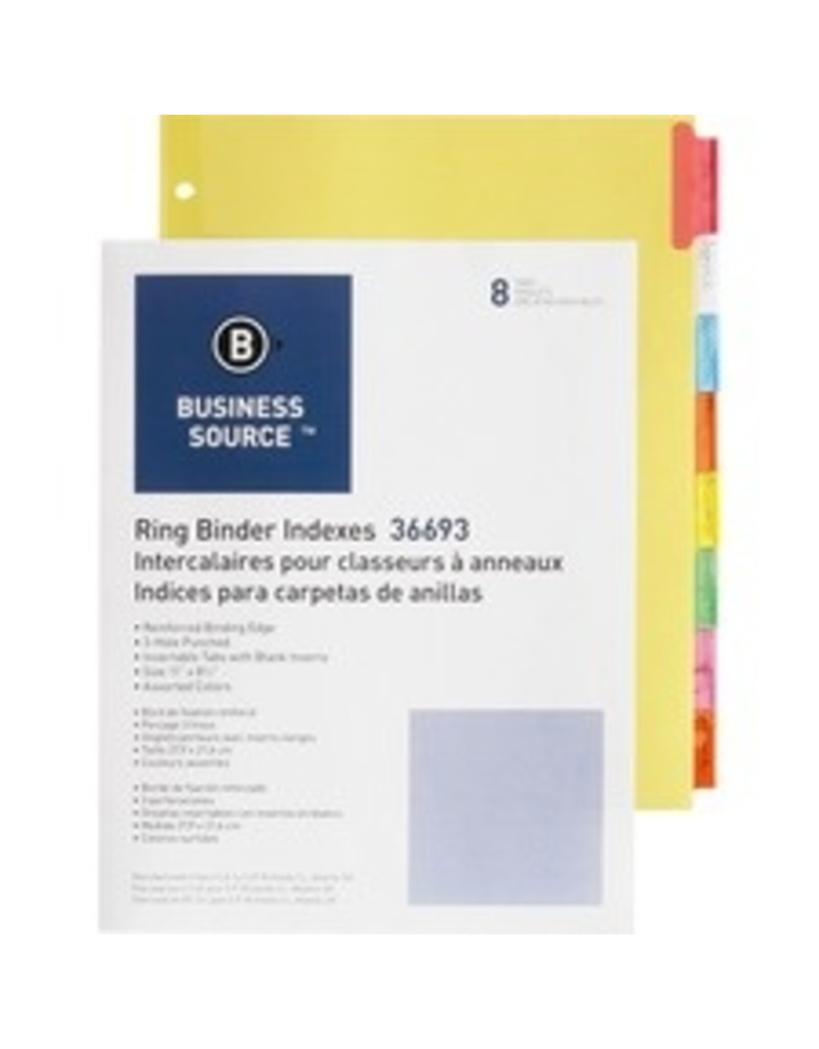 INDEX 11x8.5 3RING*ASST *8 TAB
