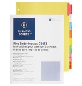 INDEX 11x8.5 3RING*ASST *8 TAB