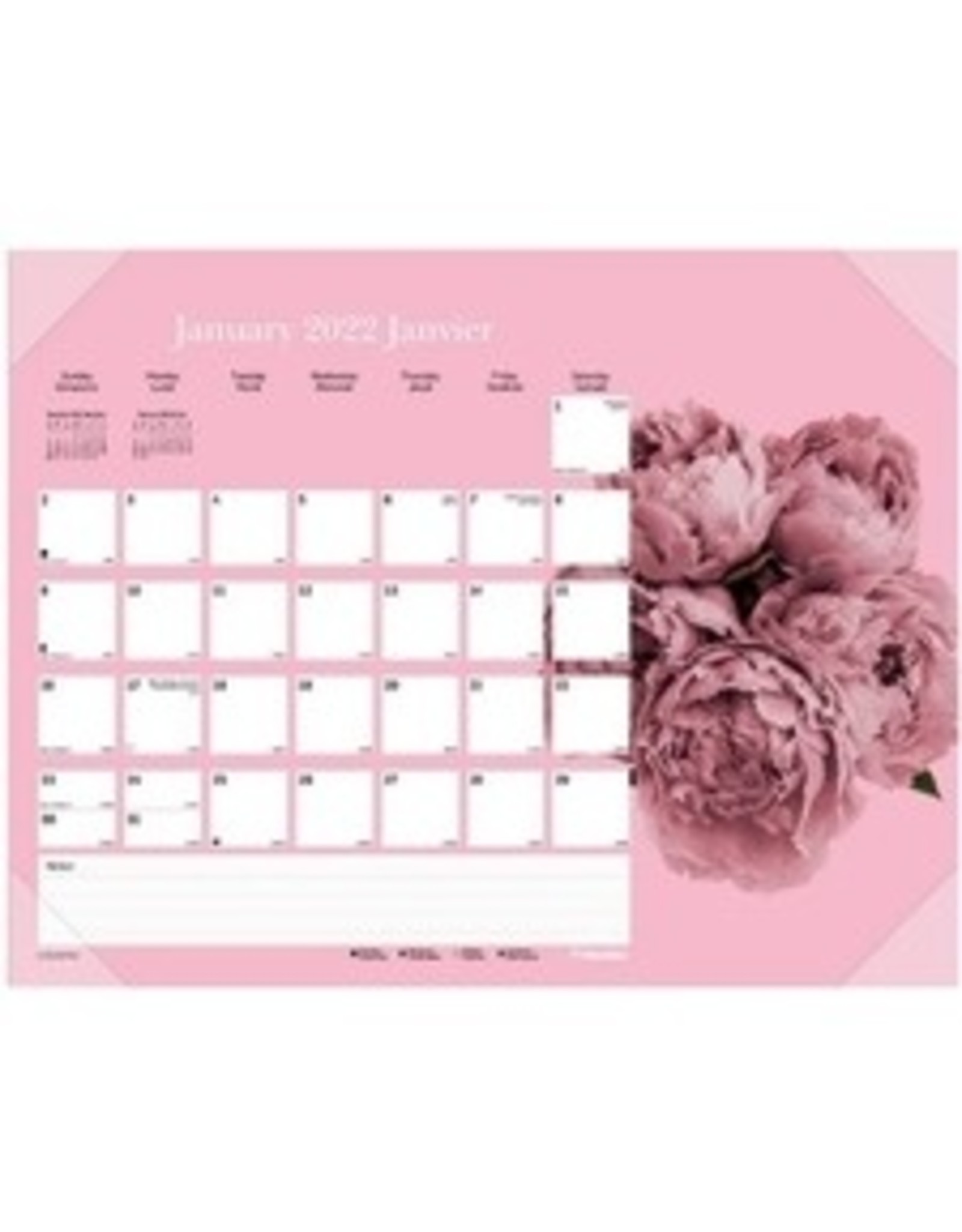 CAL/DESKPD 22X17 BIL PINK*2022
