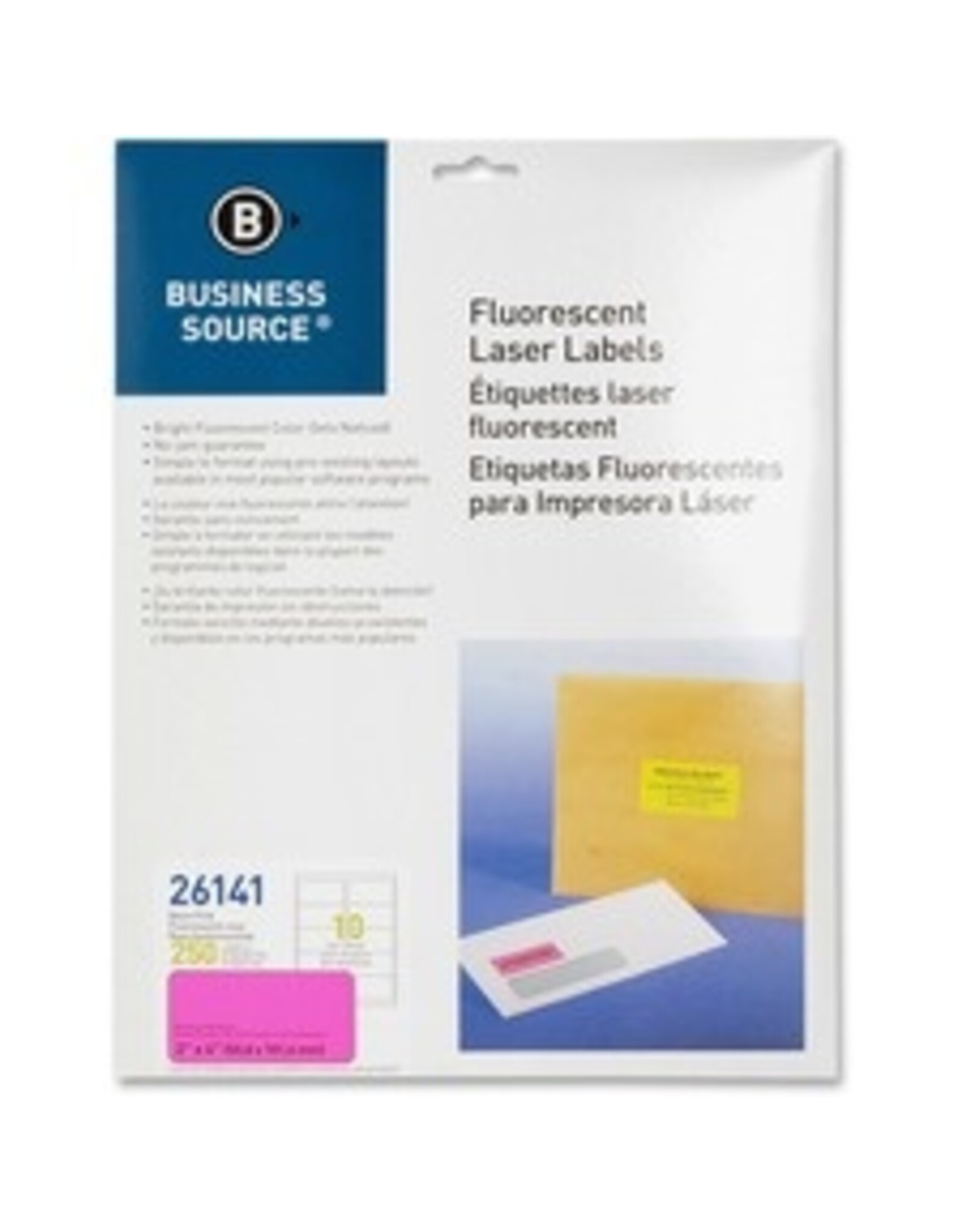 LABEL LSR 2x4, 250/PK*FLUO PNK