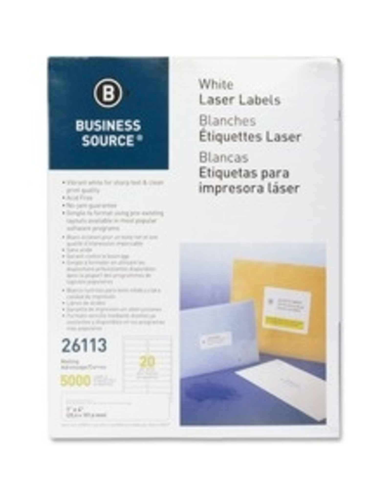 LABEL LASER 1x4 WHITE *5000/PK