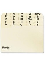 CARD GUIDE 25 A-Z   3x5  MYLAR
