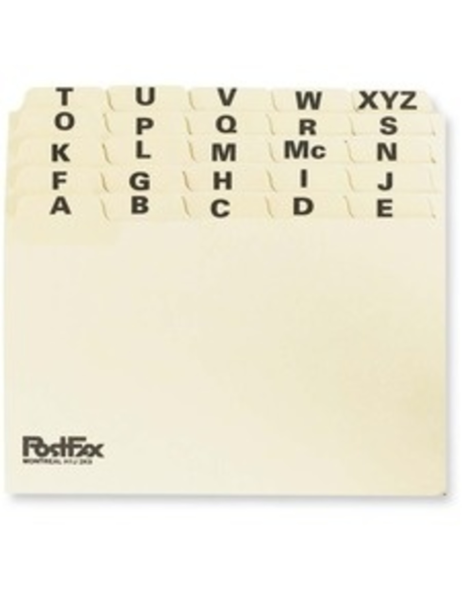 CARD GUIDE 25 A-Z   3x5  MYLAR