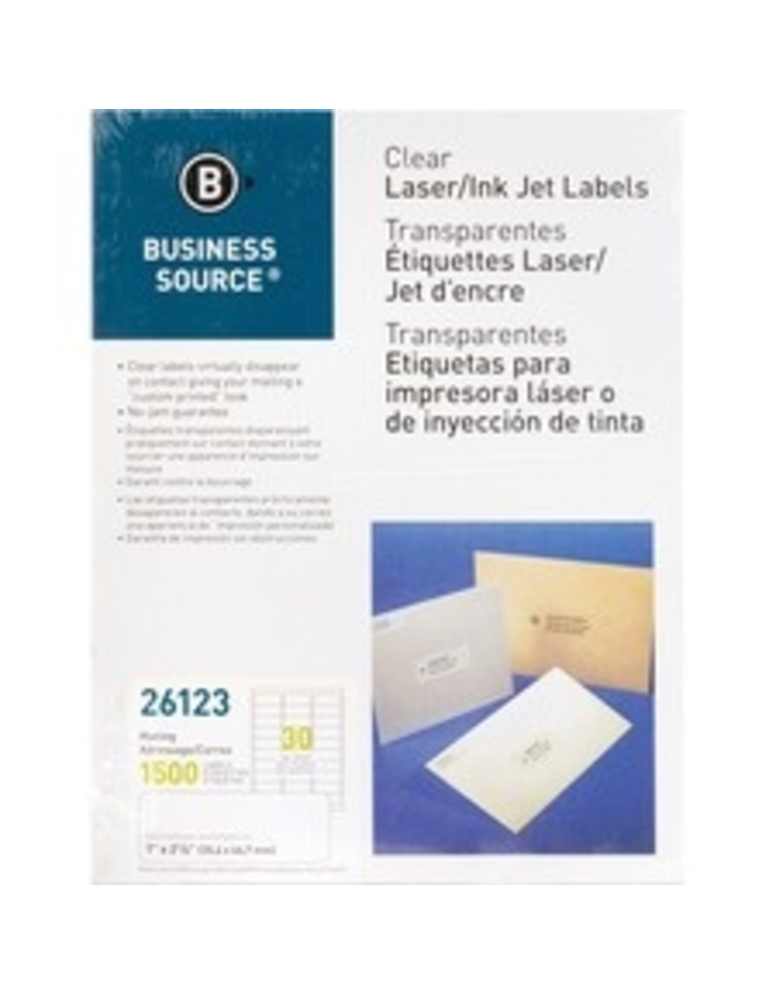 LABEL LSR CLEAR 1x2.75*1500/PK