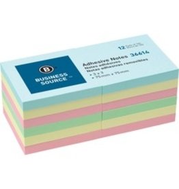 ADHESIVE NOTES 3x3*PASTEL*12pk