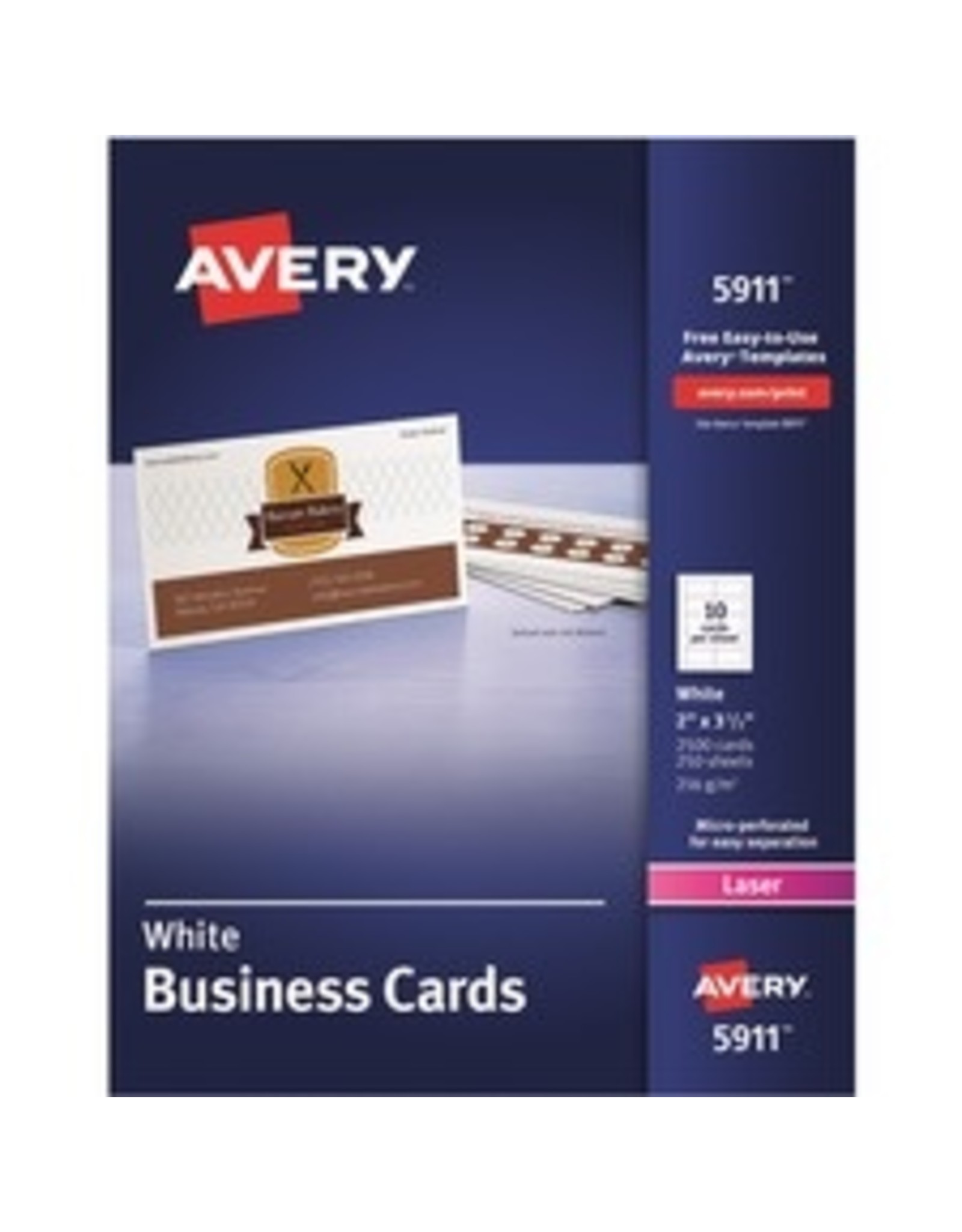 BUS CD, LASER 2x3.5*WHT*2500bx