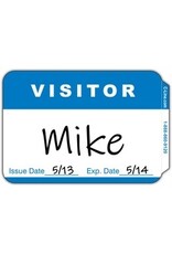 VISITOR BADGE 3.5x2.25*BLUE*1C