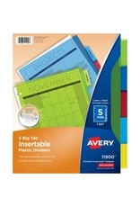 DIVIDER,INSERT,5TAB,PLAS,MI