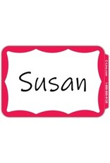 NAME BADGE 3.5x2.25*RD BRDR*1C