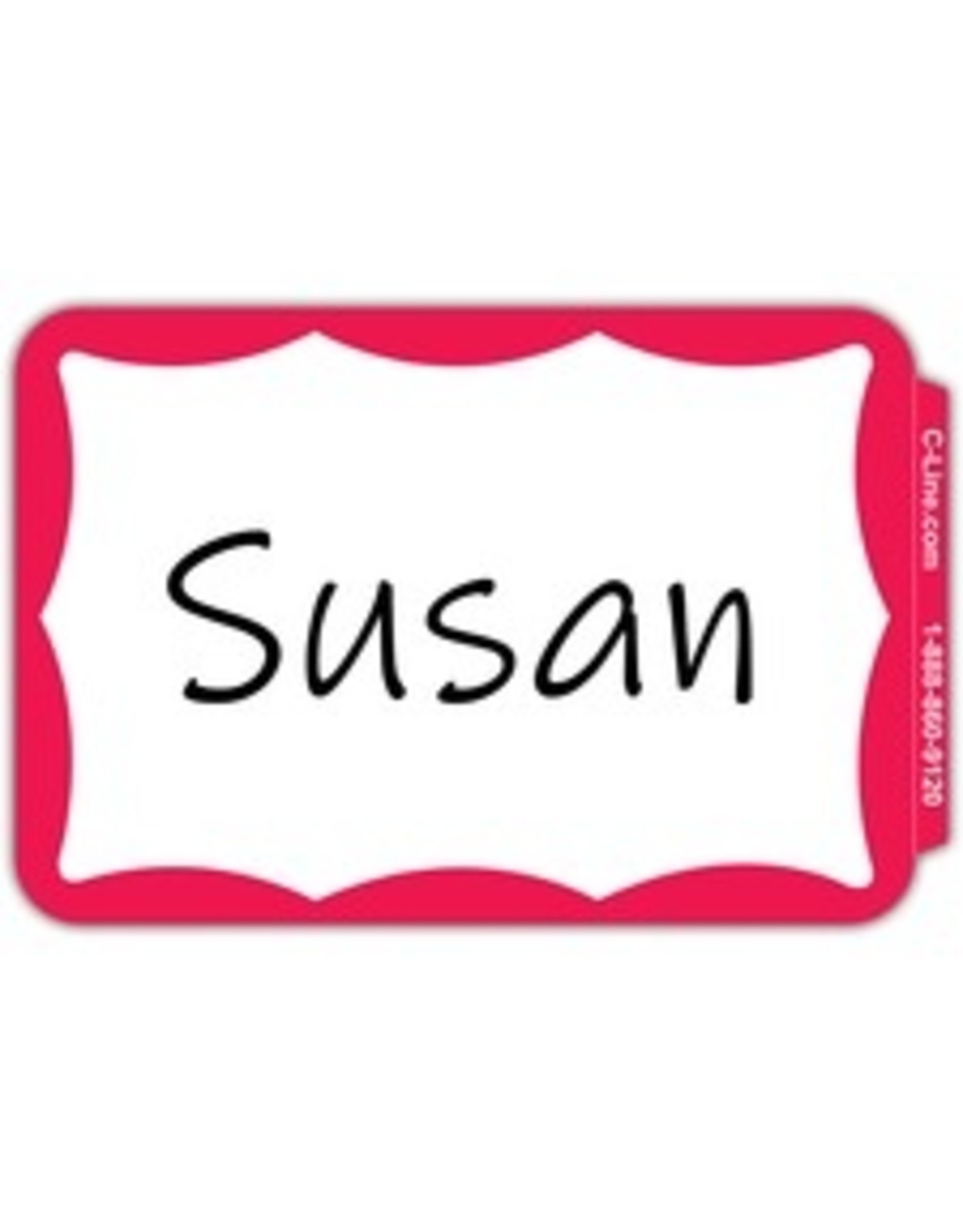 NAME BADGE 3.5x2.25*RD BRDR*1C