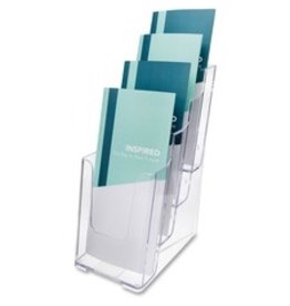 LIT HLDR LEAFLET 4-TIER *CLEAR