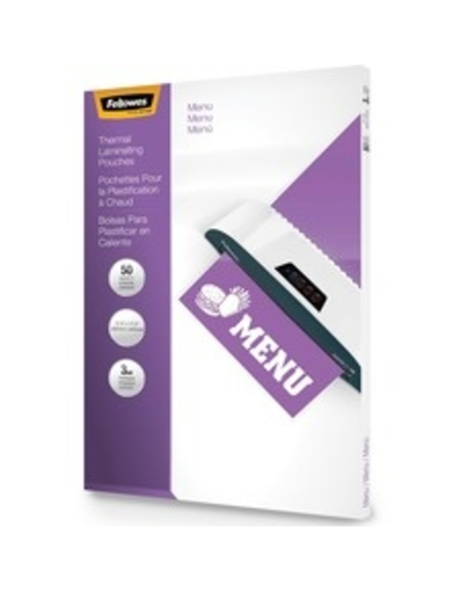 LAMIN POUCH 3mil MENU-SZ*50/BX