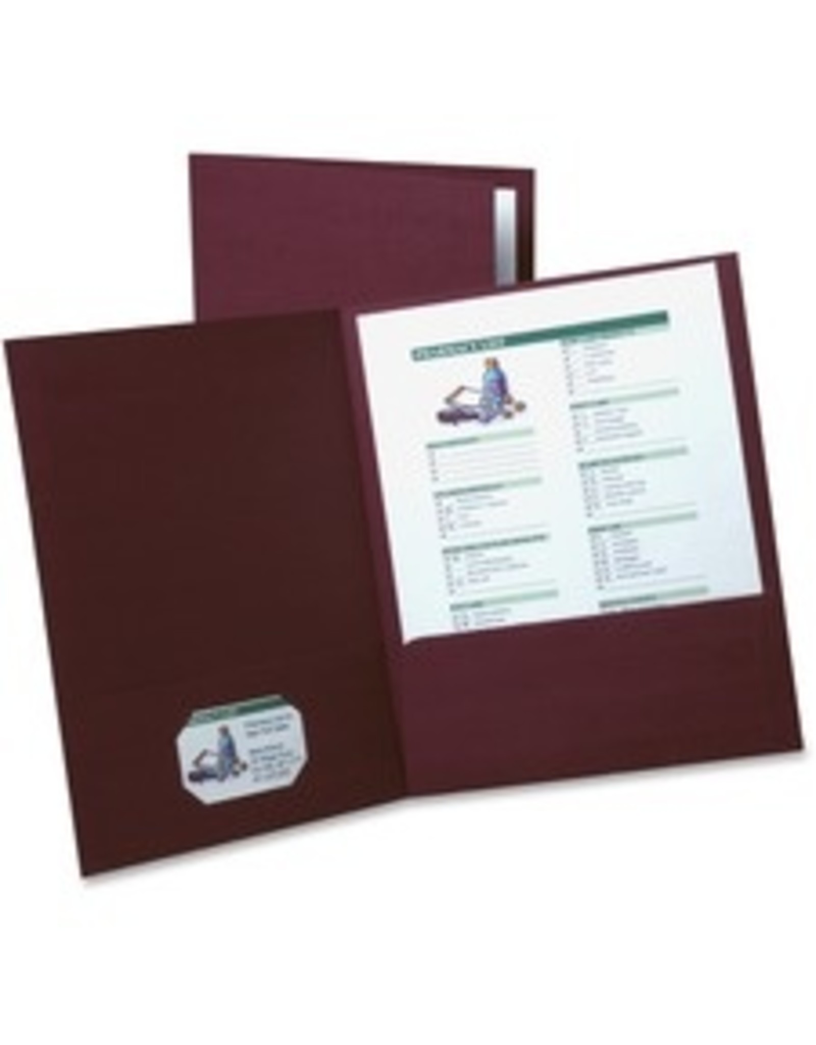 PORTFOLIO, 2PCKT LINEN  *BRGDY