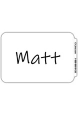 NAME BADGE 3.5x2.25*WHTE*1C/BX