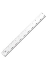 RULER PLSTC IN/CM D-BVL CLEAR