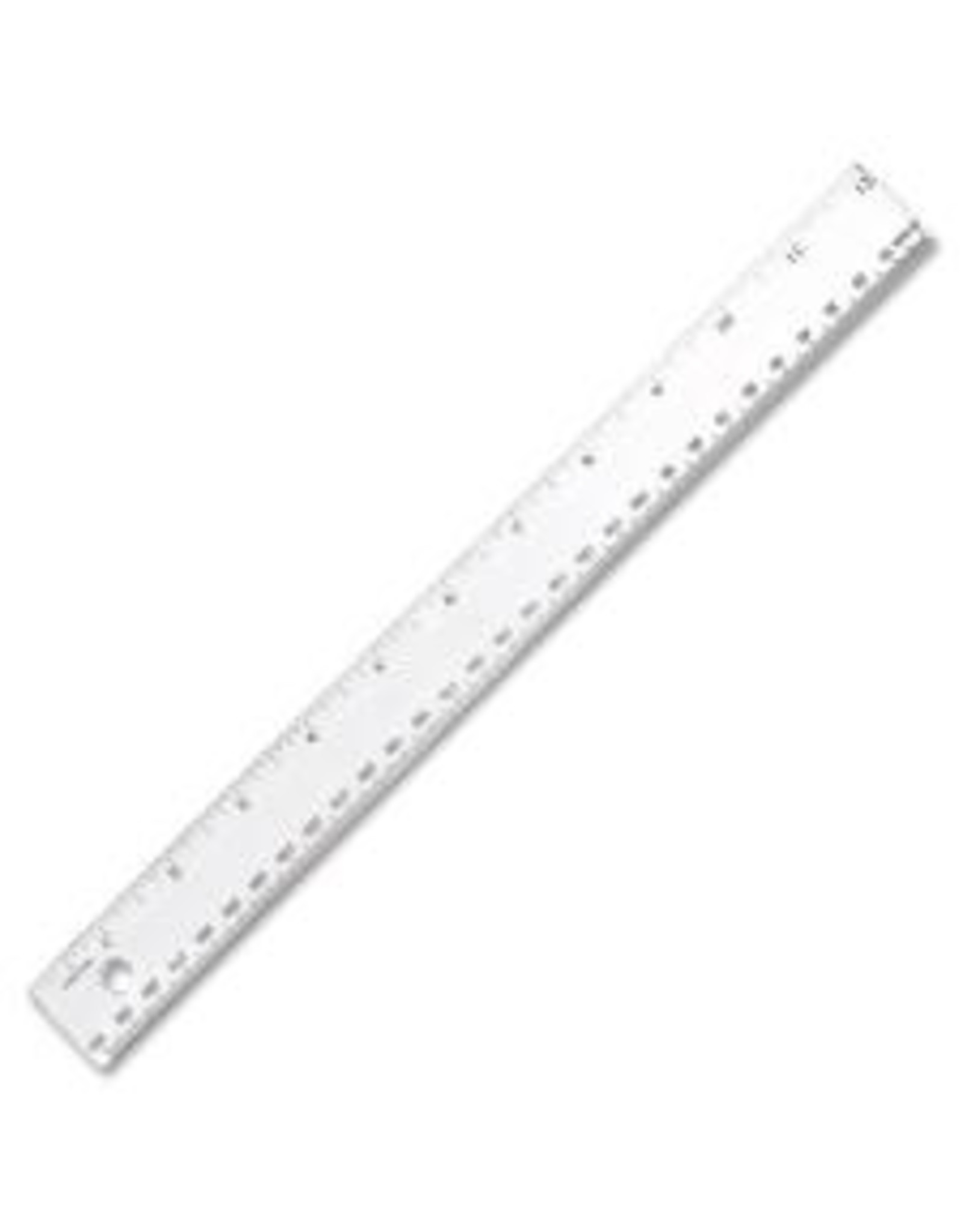 RULER PLSTC IN/CM D-BVL CLEAR