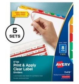 LASER INDEXMAKER 8TAB ASST*5ST