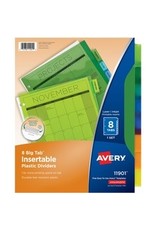 DIVIDER,INSERT,8TAB,PLAS,MI