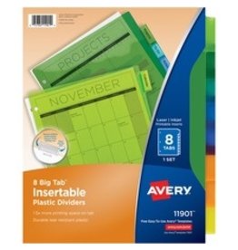 DIVIDER,INSERT,8TAB,PLAS,MI