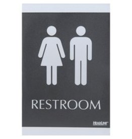 6X9 ADA-RESTROOM DELUXE*2SIGNS