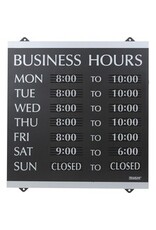 BUS. HRS. TABBEE BLK/SLV DELUX
