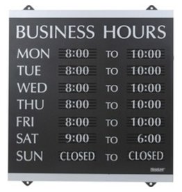 BUS. HRS. TABBEE BLK/SLV DELUX