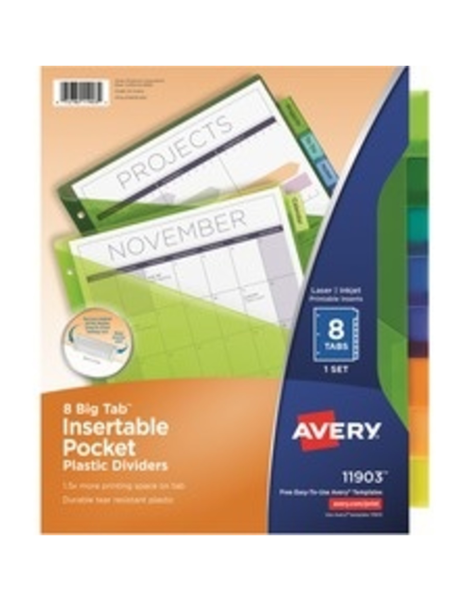 DIVIDER,INSERT,PKT,8TAB,MI
