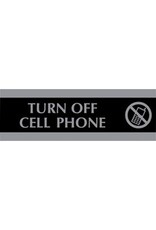 3x9 TURN OFF CELL PHONE BK/GRY