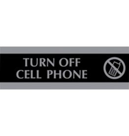 3x9 TURN OFF CELL PHONE BK/GRY