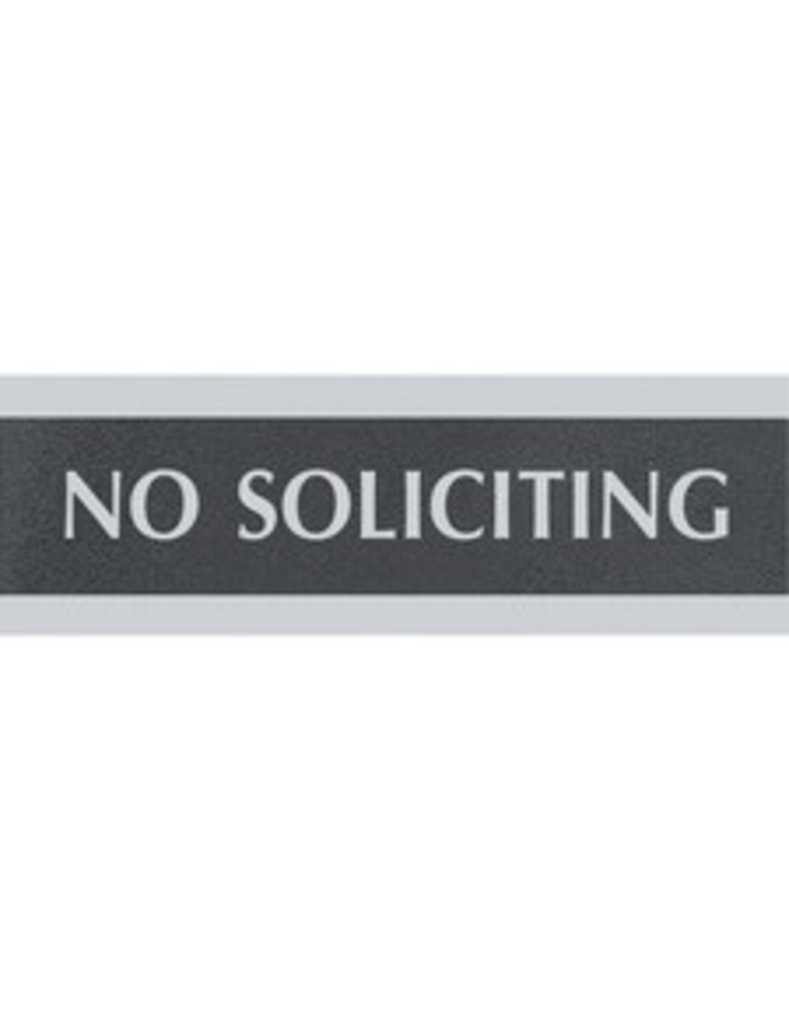 3X9 NO SOLICITING BLACK/GRAY