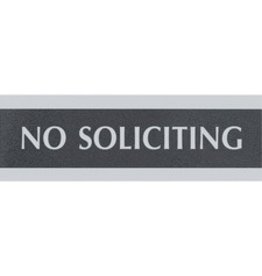 3X9 NO SOLICITING BLACK/GRAY