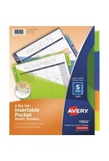 DIVIDER,INSERT,PKT,5TAB,MI