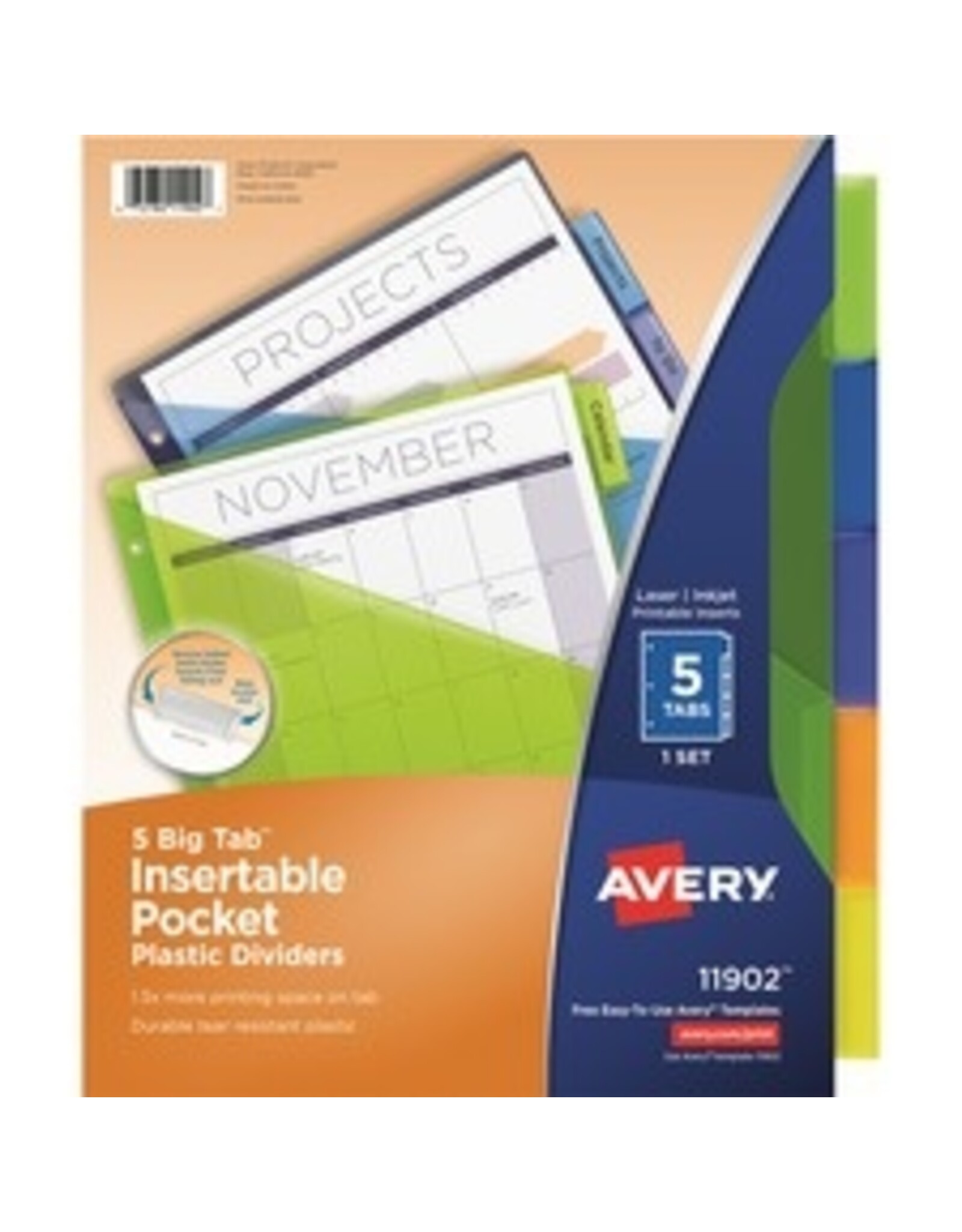 DIVIDER,INSERT,PKT,5TAB,MI