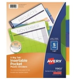 DIVIDER,INSERT,PKT,5TAB,MI