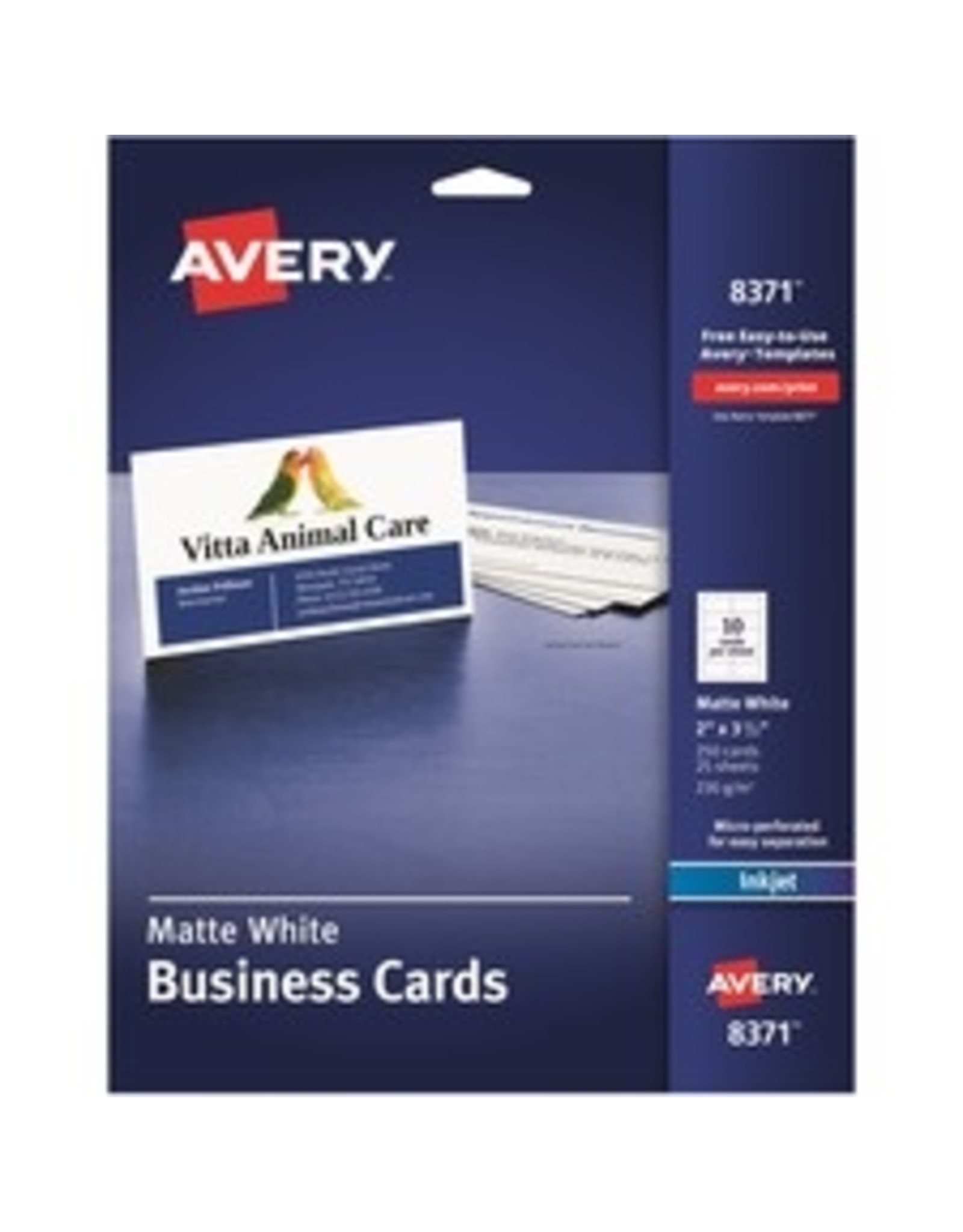 BUS CD, INKJET 2x3.5*WHT*250pk