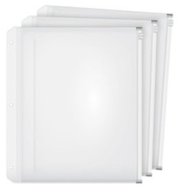 EXP ZIP BINDER PKT CLEAR 3PK