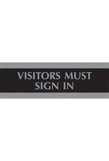 3X9 VISITOR MUST SIGN IN BLK/G