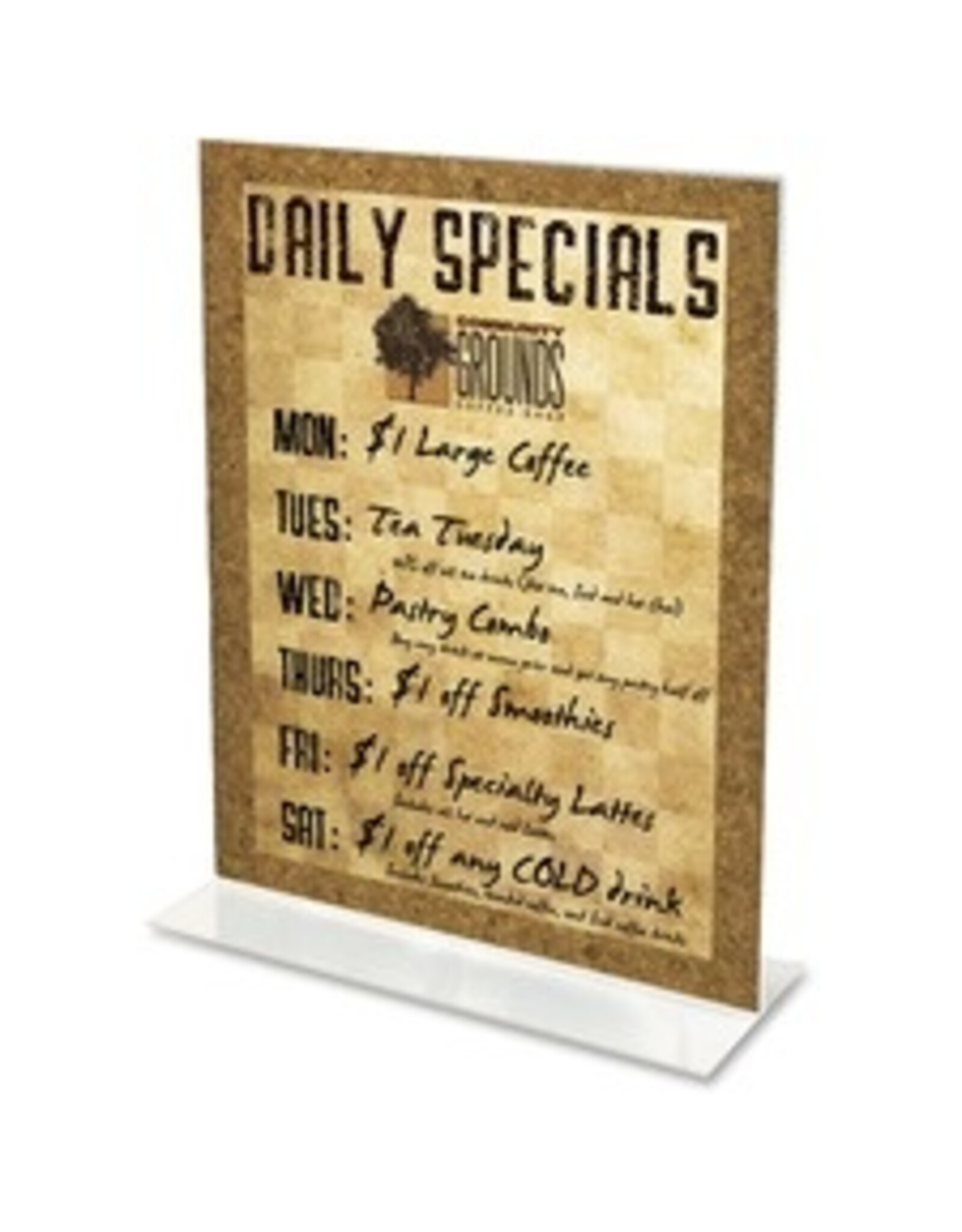 SIGNHOLDER DESKTP 8.5''x11''H*CR