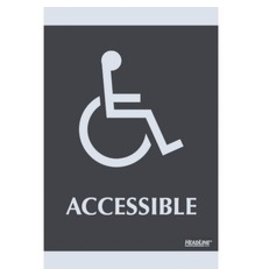 SIGN ACCESSIBLE 6x9 BLACK/GREY