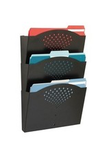 WALL RACK TRIPLE TRAY LTR BLK