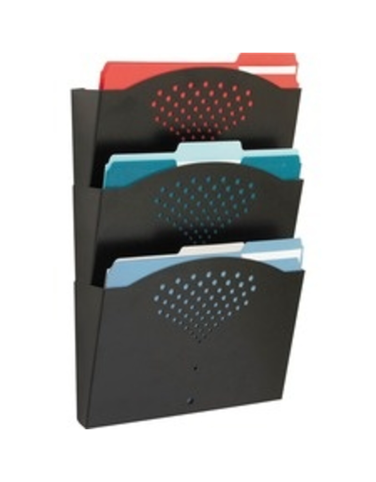 WALL RACK TRIPLE TRAY LTR BLK
