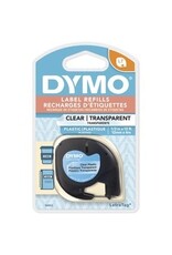 TAPE, LETRATAG 1/2''*BLK on CLR