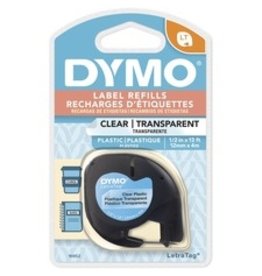 TAPE, LETRATAG 1/2''*BLK on CLR